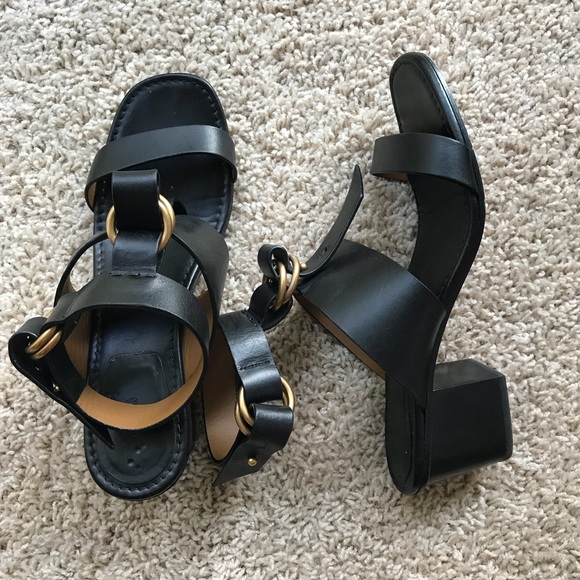 CHLOÉ Kingsley Leather Ankle-Strap Sandals - Picture 3 of 8